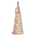 Clayre & Eef Weihnachtsdekorationsfigur Weihnachtsbaum 28x27x75 cm Weiß Keramik