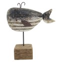 Clayre & Eef Image de décoration Baleine Marron Bois