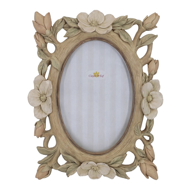 Clayre & Eef Bilderrahmen Beige Kunststoff
