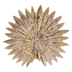 Clayre & Eef Dekoration Schale Blume Gelb Keramik