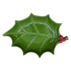 Clayre & Eef Decorative Bowl Green Ceramic