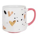 Clayre & Eef Mug Set of 4 450 ML White Porcelain