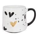 Clayre & Eef Mug Set of 4 450 ML White Porcelain
