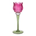 Clayre & Eef Porte-bougie Rose Verre