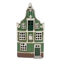 Clayre & Eef Teelichthalter Haus Grün Keramik