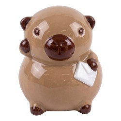 Clayre & Eef Money Box Bear Brown Ceramic