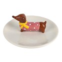 Clayre & Eef Decorative Bowl Dog White Ceramic