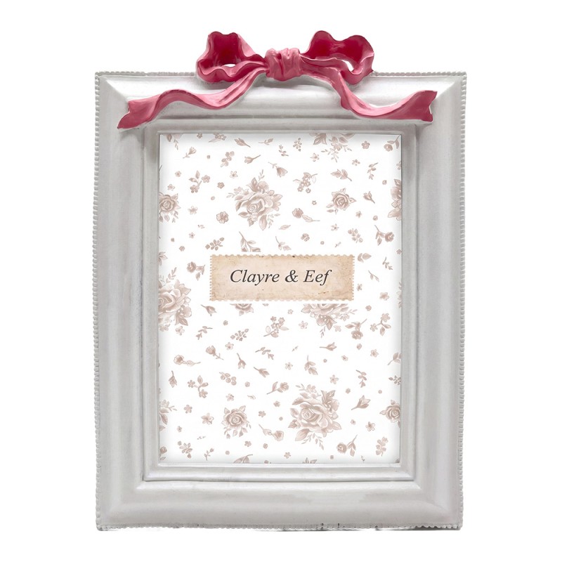 Clayre & Eef Cornice per foto Bianco Plastica