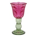 Clayre & Eef Teelichthalter Rosa Glas