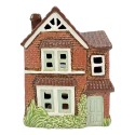 Clayre & Eef Tealight Holder House Brown Ceramic