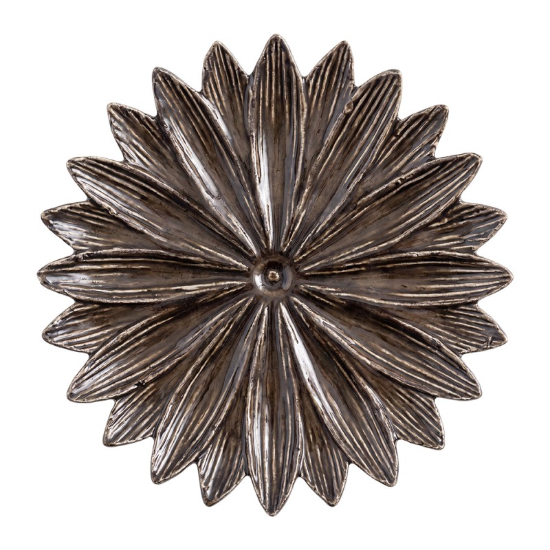 Clayre & Eef Decoratie schaal Bloem Bruin Keramiek