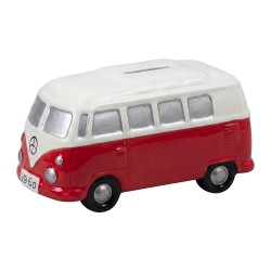 Clayre & Eef Money Box Bus Red Ceramic