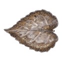 Clayre & Eef Decorative Bowl Leaf Brown Ceramic