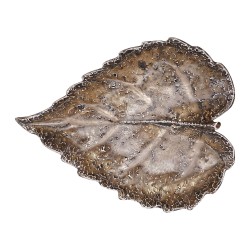 Clayre & Eef Decorative Bowl Leaf Brown Ceramic