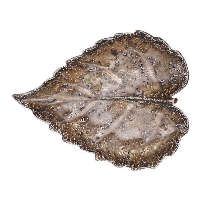 Clayre & Eef Decorative Bowl Leaf Brown Ceramic
