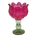 Clayre & Eef Teelichthalter Rosa Glas