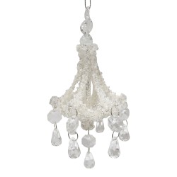 Clayre & Eef Pendentif de Noël Transparent Verre