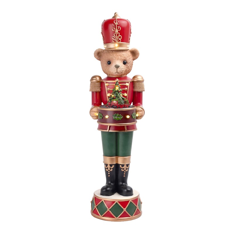 Clayre & Eef Décoration de Noël Casse-noisette Rouge Plastique