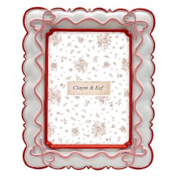 Clayre & Eef Cornice per foto Bianco Plastica