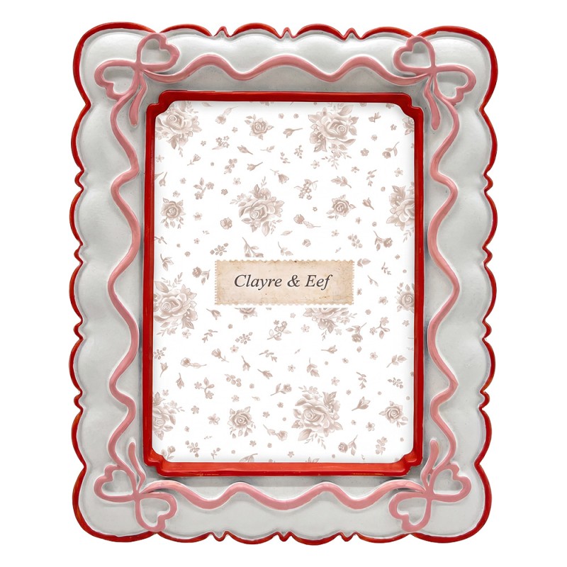 Clayre & Eef Cornice per foto Bianco Plastica