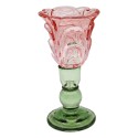 Clayre & Eef Teelichthalter Rosa Glas