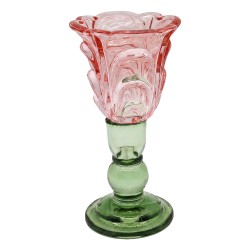 Clayre & Eef Teelichthalter Rosa Glas