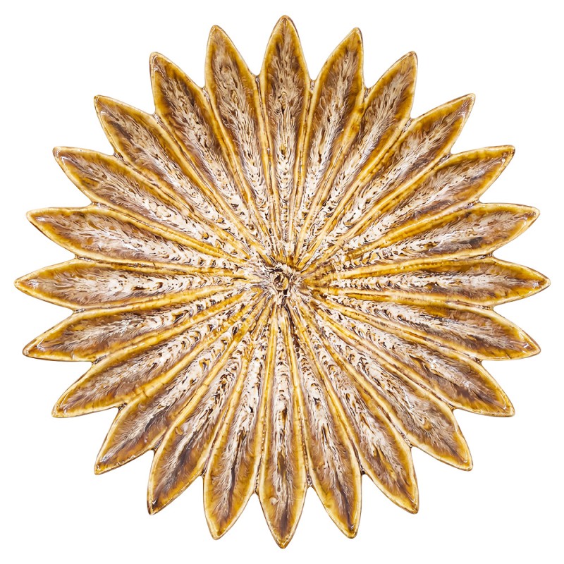Clayre & Eef Decorative Bowl Flower Brown Ceramic