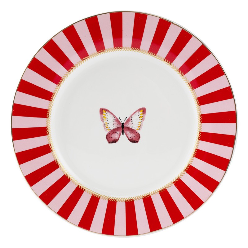 Clayre & Eef Assiette de petit d‚jeuner Blanc Porcelaine