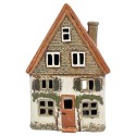 Clayre & Eef Teelichthalter Haus Beige Keramik