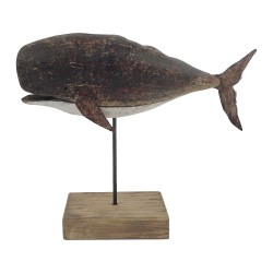 Clayre & Eef Decorative Figurine Whale Brown Wood