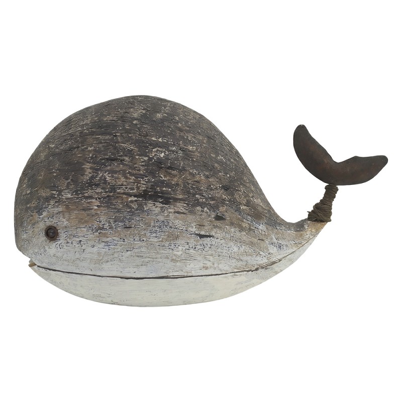 Clayre & Eef Image de décoration Baleine Marron Bois