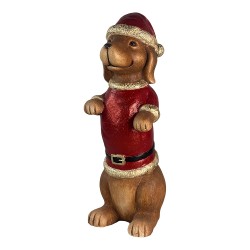 Clayre & Eef Decorative Figurine Dog Brown Plastic