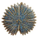 Clayre & Eef Decorative Bowl Flower Blue Ceramic