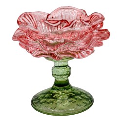 Clayre & Eef Teelichthalter Rosa Glas