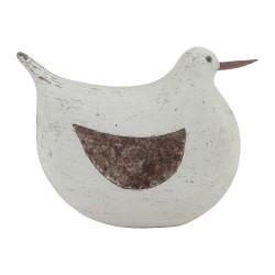 Clayre & Eef Image de décoration Oiseau Blanc Bois