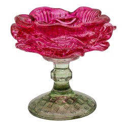 Clayre & Eef Teelichthalter Rosa Glas