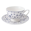 Clayre & Eef Tazza e piattino Bianco Ceramica