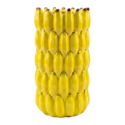 Clayre & Eef Vase Yellow Ceramic
