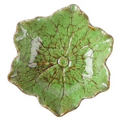 Clayre & Eef Decoratie schaal Bloem Groen Keramiek
