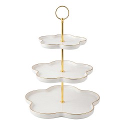 Clayre & Eef Etagere White Ceramic