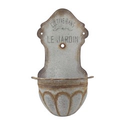 Clayre & Eef Dekoration Springbrunnen Grau Metall