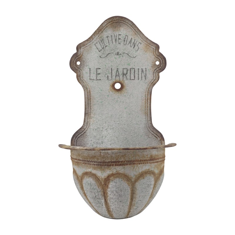 Clayre & Eef Dekoration Springbrunnen Grau Metall