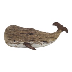Clayre & Eef Statuetta decorativa Balena Marrone Legno