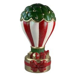 Clayre & Eef Christmas Decoration with LED Lighting Hot Air Balloon Red Ceramic