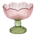 Clayre & Eef Teelichthalter Rosa Glas