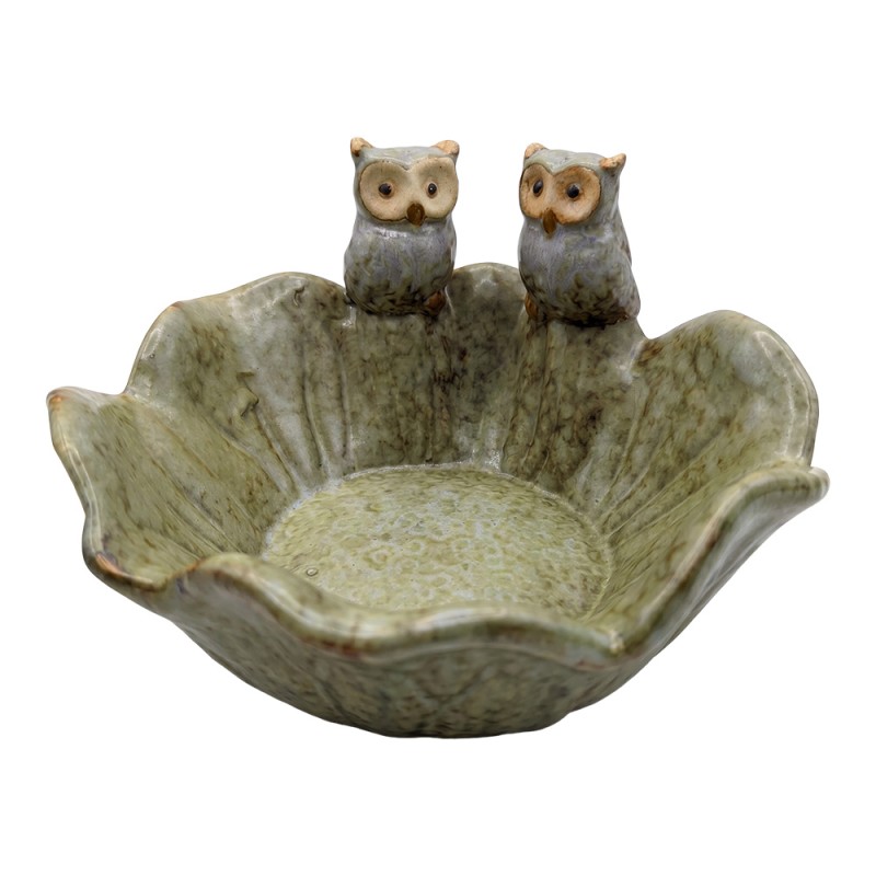 Clayre & Eef Scodella decorativa Verde Ceramica