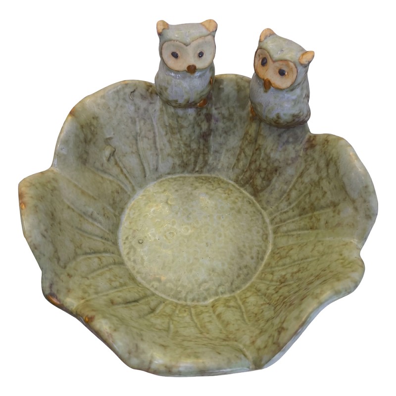 Clayre & Eef Scodella decorativa Verde Ceramica