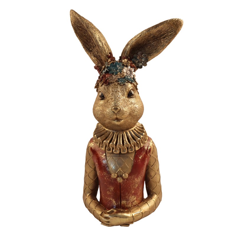 Clayre & Eef Decorative Figurine Rabbit Gold colored Plastic