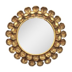 Clayre & Eef Miroir Couleur or Plastique