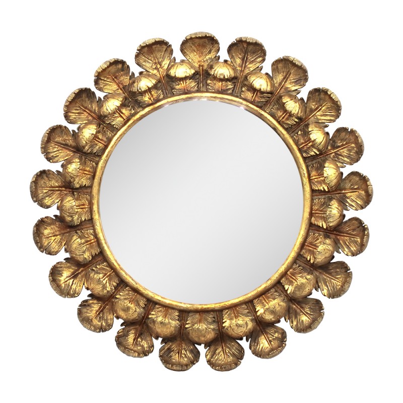 Clayre & Eef Miroir Couleur or Plastique